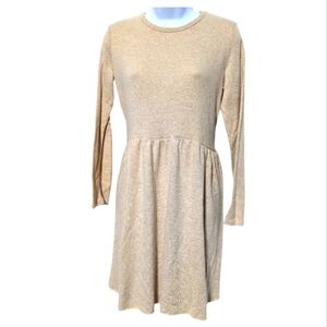 Zara Long sleeve Oatmeal Knee Length Dress